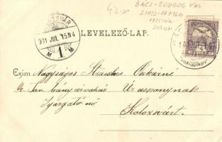 1901 Baja, Tóth Kálmán tér, Goldschmidt Zsiga, Preimayer P. és Morvay Vilmos üzlete. Kollár A. kiadá...