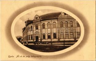 1913 Gyula, Állami elemi és polgári leány iskola. Kiadja Fábián Lajosné