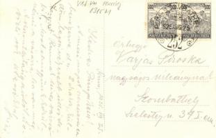 1925 Rum, Széchenyi kastély, vasútállomás gőzmozdonnyal (EK)