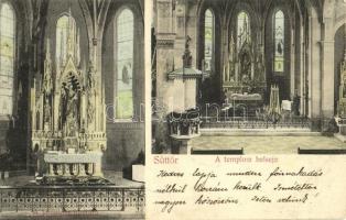 1916 Süttör (Fertőd), templom belseje, főoltár
