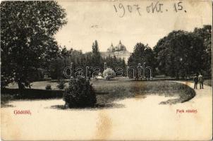 1907 Gödöllő, Királyi kastély, park. Divald Károly 1555.-1907. (EK)