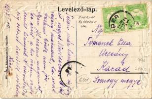 1917 Fertő tó, Neusiedler See; Csónakkikötő a Sylvia vitorlással. Horváth J. kiadása / Bootshafen mi...