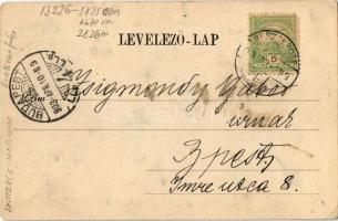 1903 Beszterce, Bistritz, Bistrita; Kórház utca, Posta és Pénzügyigazgatóság / Spitalgasse, Post und...