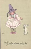 Easter, child, bunny s: G. H.