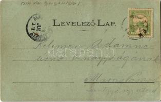 Borszék, Borsec; Szék patak, este. Bogdánffy István kiadása / Secu river, night