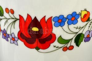 Kalocsai mokkás-teás és süteményes hiányos készlet, kézzel festett, hibátlan, összesen: 35 db