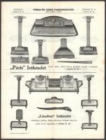 cca 1920 Bp. Andrássy út, Pámer és Léber Vaskereskedők dekoratív rajzos prospektusa