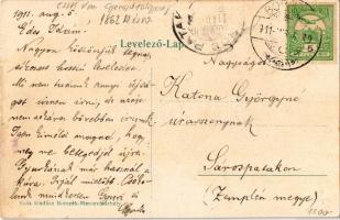 1911 Borszék, Borsec; Fő kút, Villa Szini / main spring, villa. Art Nouveau