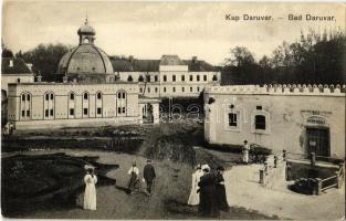 1912 Daruvár, Kup Daruvar; János fürdő és Antoni forrás, kerekes kút. Josip Epstein kiadása / spa, spring / Bath, Quelle