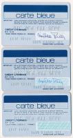 Franciaország 1981-1984. 3db "Carte Bleue Visa" kártya. 
France 1981-1984. 3pcs of "...