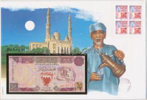 Bahrein 1996. 1/2D, felbélyegzett borítékban, bélyegzéssel, német nyelvű leírással T:1  Bahrain 1996. 1/2 Dinar in envelope with stamp and cancellation, with German description C:UNC
