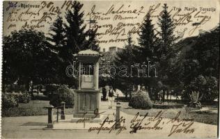 1914 Belovár, Bjelovar; Trg. Marije Terezije / square, clock column