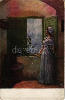 10 db régi hölgyek motívumlap / 10 pre-1945 ladies motive cards