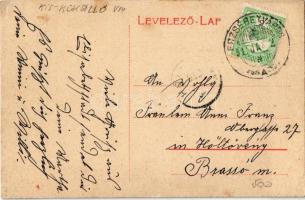 Erzsébetváros, Dumbraveni, Elisabethstadt; Fő tér, állami gimnázium / main square, grammar school (E...