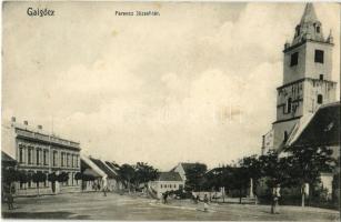 1907 Galgóc, Hlohovec; Ferenc József tér, Római katolikus templom. Bródy kiadása / square, church (EK)