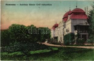 Homonna, Homenau, Humenné; Andrássy Sándor gróf várkastélya / castle