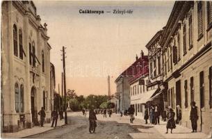 1918 Csáktornya, Cakovec; Zrínyi tér, üzlet / square, shop (EK)
