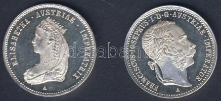 Ausztria/Hungarika! 1867. Koronázási zsetonpár Ag 2klf db egyenként 5,5g I.Ferenc József + Erzsébet királyné T:PP