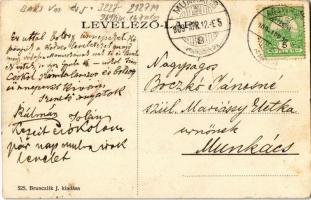 1909 Aranyosmarót, Zlaté Moravce; Gróf Migazzi kastély, kereszt szobrok. Brunczlik J. kiadása / cast...