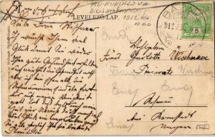 1912 Bázna-fürdő, Felsőbajom, Baiumul de Sus, Baassen, Baile Bazna; vendéglő. Fritz Guggenberger kia...