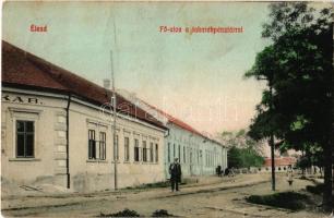 1907 Élesd, Alesd; Fő utca, Takarékpénztár, Jakabfi Jakab üzlete / main street, savings bank, shop