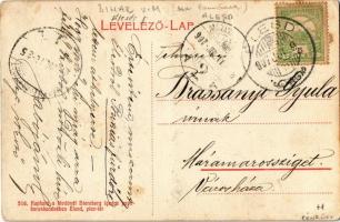 1907 Élesd, Alesd; Fő utca, Takarékpénztár, Jakabfi Jakab üzlete / main street, savings bank, shop