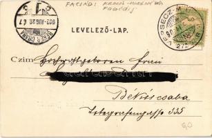 1902 Facset, Facsád, Faget; Fő utca a vasúthoz, Mailander Rafael üzlete. Weisz Salamon kiadása / mai...