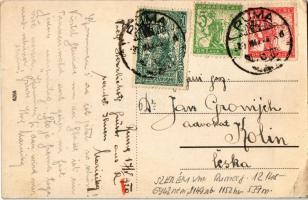 1920 Árpatarló, Ruma; Fő utca, üzletek, piac / Hauptgasse / Glavna ulica / main street, shop, market...