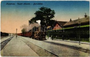 1926 Komárom, Komárnó; vasútállomás, gőzmozdony / Bahnstation / railway station, locomotive