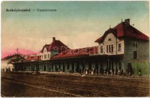 1916 Székelykocsárd, Kocsárd, Lunca Muresului; vasútállomás / Bahnhof / railway station (EK)