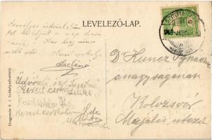 1909 Szováta-fürdő, Baile Sovata; Medve-tó és cukrászda, fürdőzők / lake and conectionery, bathing p...