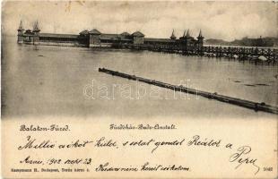 1902 Balatonfüred, Fürdőház, csövek. Kampmann H. (EK)