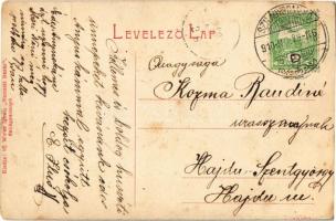 1910 Szilágysomlyó, Simleu Silvaniei; Református templom, utca. Kiadja ifj. Weisz Ignác "Nemzet...