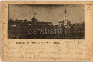 1903 Mezőkomárom, templomok (EK)