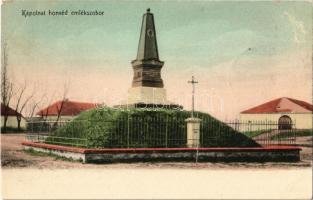 1905 Kápolna, 1848-as forradalom és szabadságharc honvéd emlékműve (1880-ban emelték)