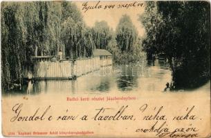 1899 Jászberény, Bathó kerti részlet. Kapható Brünauer Adolf könyvkereskedésében (EK)