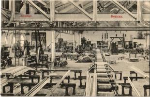Resica, Resita; Gépgyár belső, kikészítő. Neff Antal kiadása / Adjustage / machine factory interior