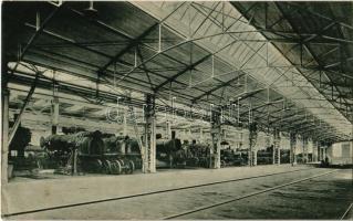 Resica, Resita; Gőzmozdony gyár belső. Otto Schwarz kiadása / Lokomotivfabrik / Fabrica de locomotive / locomotive factory interior