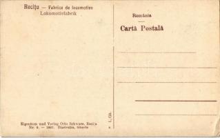 Resica, Resita; Gőzmozdony gyár belső. Otto Schwarz  kiadása / Lokomotivfabrik / Fabrica de locomoti...