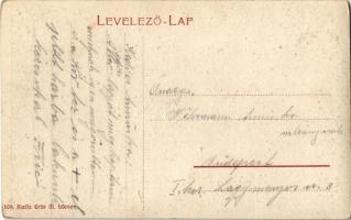 Lőcse, Levoca; Sétatér, megyeháza, honvéd emlék. Grün M. kiadása / promenade square, county hall, mi...