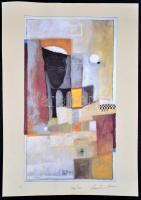 Lambert jelzéssel: Kompozíció. Számozott aláírt ofszet, papír, 50×28 cm