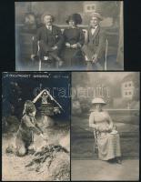 cca 1910-1950 Vegyes fotólap tétel, 6 db, 9×14 cm