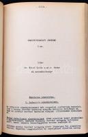 cca 1953 Orvosi egyetemi jegyzetgyűjtemény: Ideggyógyászat 3-5. rész; Elmegyógyászat 6-8. rész, össz...