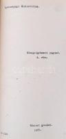 cca 1953 Orvosi egyetemi jegyzetgyűjtemény: Ideggyógyászat 3-5. rész; Elmegyógyászat 6-8. rész, össz...