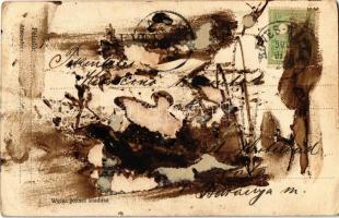 Szigliget, vár, templom, lovashintó. Weisz József kiadása  (Rb)