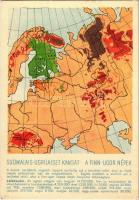 A finnugor népek; a Sugurahvaste Instituut (Rokonnépek Intézete) kiadása - 2 db régi motívumlap / 2 ...