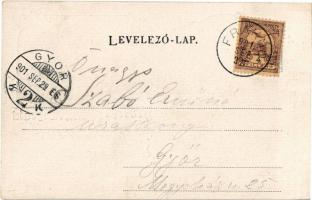 1901 Fraknó, Forchtenstein; vár, Andreas Wegscheidler vendéglője / Schloss, Gastwirt, Gasthaus / cas...