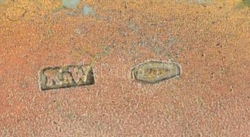 Díszes ezüst (Ag.) cigarettatárca, Nyírő Gyula orvos monogramjával, jelzett, 9×9×1,5 cm, nettó 99 g