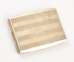 Díszes ezüst (Ag.) cigarettatárca, Nyírő Gyula orvos monogramjával ("Dr. Ny. Gy." E. M. T....