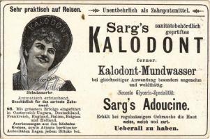 5 db régi litho Kalodont fogkrém és szájvíz reklámlap / 5 pre-1945 Kalodont toothpaste and mouthwash...